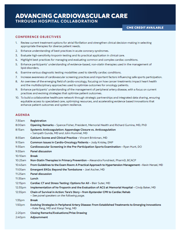 Advancing Cardiovascular Care Through Hospital Collaboration - 4/10 ...
